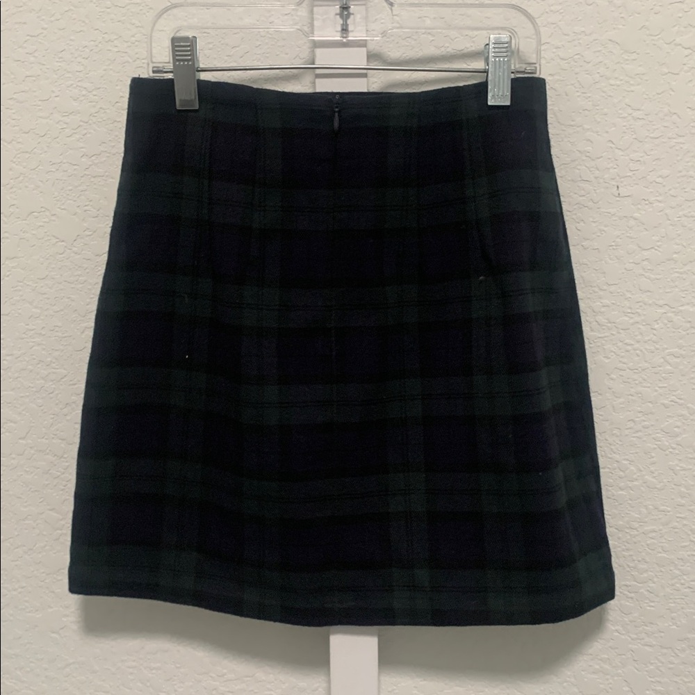Brandy Melville Blue Green Plaid Mini Skirt - Picture 4 of 8